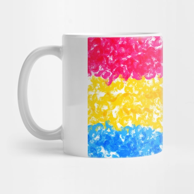 Pansexual Flag Painted Swirls Design by PurposelyDesigned